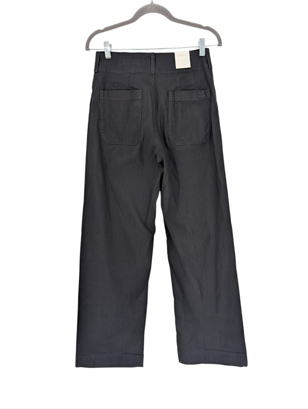 NWT Anthropologie Maeve The Colette Wide-Leg Pants | Size 28 | Black Full Length - Picture 7 of 14